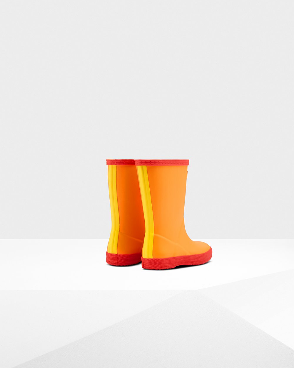 Kids Hunter Rain Boots Orange/Yellow - Original First Classic - 4157932-TD